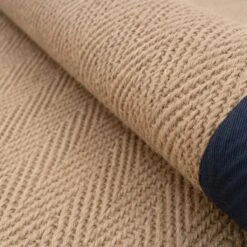 Navy Border Jute Rug - Juliette Navy -Carpet Discount Store jute cotton border navy 01882