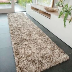 Soft Mottled Brown Shaggy Area Rug -Carpet Discount Store latte 0133 5B5 5D