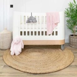 Rustic Jute Round Natural Circle Nursery Rug -Carpet Discount Store mandala nursery 06484 5B2 5D