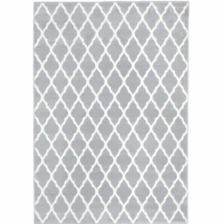 Extra Large Grey Trellis Rug