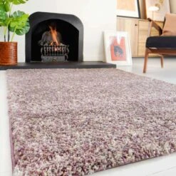 Rich Purple Mottled Shaggy Living Room Rug 9 Rich Purple Mottled Shaggy Living Room Rug -Carpet Discount Store murano heather 4078 5B1 5D