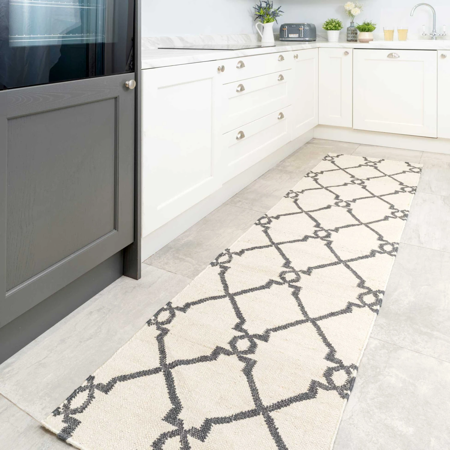 Cream Trellis Natural Jute Area Rug - Trellis 8 Cream Trellis Natural Jute Area Rug - Trellis - Image 8