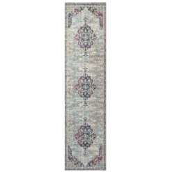 Carpet Discount Store 43 Faded Distressed Colourful Oriental Pattern Runner Rug