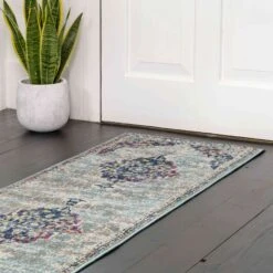 Faded Distressed Colourful Oriental Pattern Runner Rug -Carpet Discount Store oscar demelza 20runner 20hall multi 2 20 2 5B1 5D
