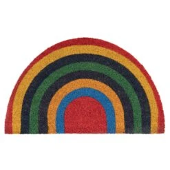 Rainbow Half Moon Coir Entrance Doormat