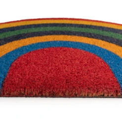 Rainbow Half Moon Coir Entrance Doormat -Carpet Discount Store rainbow doormat new 02115 2