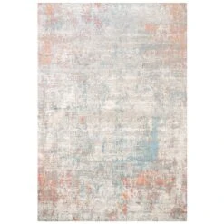 Blue Terracotta Abstract Canvas Area Rug - Rebel