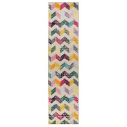 Vibrant Zig Zag Area Rug - Iridian -Carpet Discount Store reign iridian 04384 rr overhead