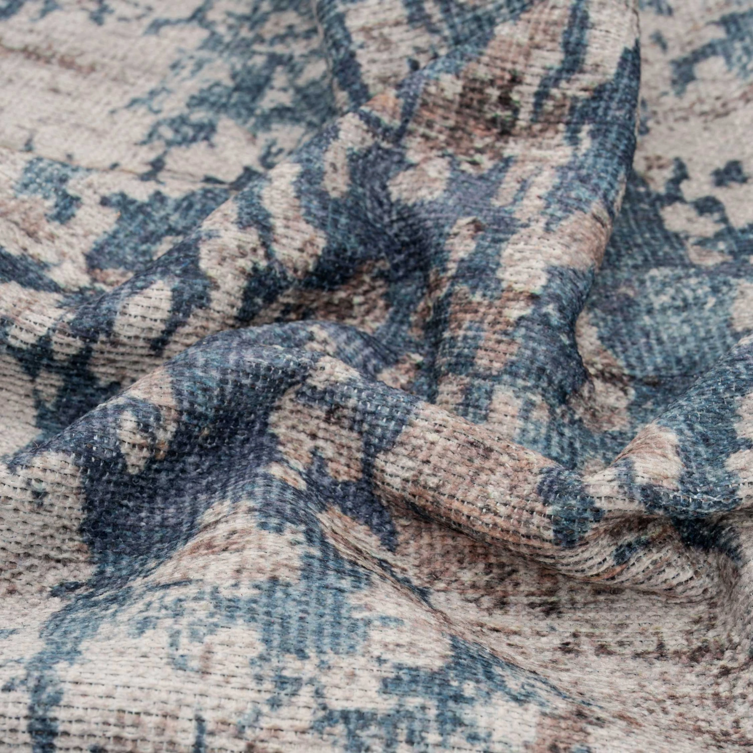 Flatwoven Washable Distressed Blue Runner - Dash 7 Flatwoven Washable Distressed Blue Runner - Dash - Image 7