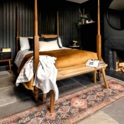 Flatwoven Washable Terracotta Distressed Boho Rug - Perla -Carpet Discount Store renuu Perla 20Multi 03277 5B5 5D