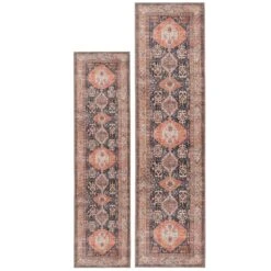 Flatwoven Washable Terracotta Distressed Boho Rug - Perla -Carpet Discount Store renuu Perla 20Multi 03280 5abbe1a6 7685 4cfe b3c6 c8096195e100