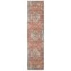 Flatwoven Washable Distressed Terracotta Aztec Runner - Yana