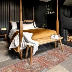 Flatwoven Washable Distressed Terracotta Aztec Runner - Yana -Carpet Discount Store renuu yana terra RR bedroom willow cottage for web 5B1 5D