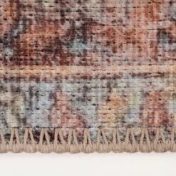 Flatwoven Washable Distressed Terracotta Aztec Runner - Yana -Carpet Discount Store renuu yana terra RR bedroom willow cottage for web 5B2 5D