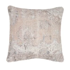 Distressed Beige Cushion Cover