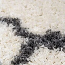 Cream Moroccan Trellis Shaggy Runner Rug -Carpet Discount Store shaggy 20scandi 20rug 20 1 5B3 5D