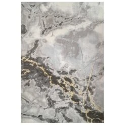 Modern Grey Marble Textured Area Rug - Strike