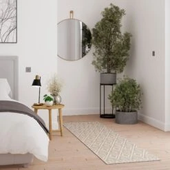 Beige Diamond Loop Pile Rug -Carpet Discount Store symphony lines beige RR bedroom final