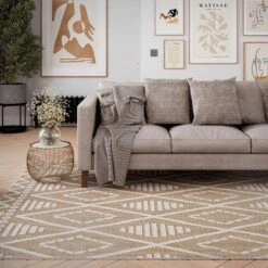 Beige Diamond Loop Pile Rug -Carpet Discount Store symphony lines beige living room final