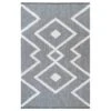 Tufted Grey Geometric Sustainable Rug