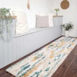 Super Soft Abstract Moroccan Shaggy Rug - Bella -Carpet Discount Store traveller bella multi 1908 5B5 5D