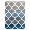 Fresh Trellis Blue Living Room Rug - Topaz