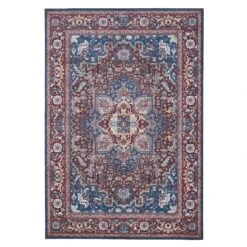 Washable Distressed Earthy Vintage Rug - Bonnie
