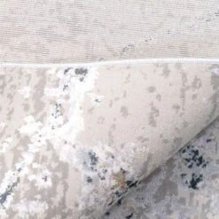 Modern Silver Abstract Living Room Rug - Vincent -Carpet Discount Store vincent grey 8661 5B3 5D