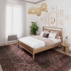 Soft Washable Brown Traditional Rug - Mabel -Carpet Discount Store washable Mabel room web 3