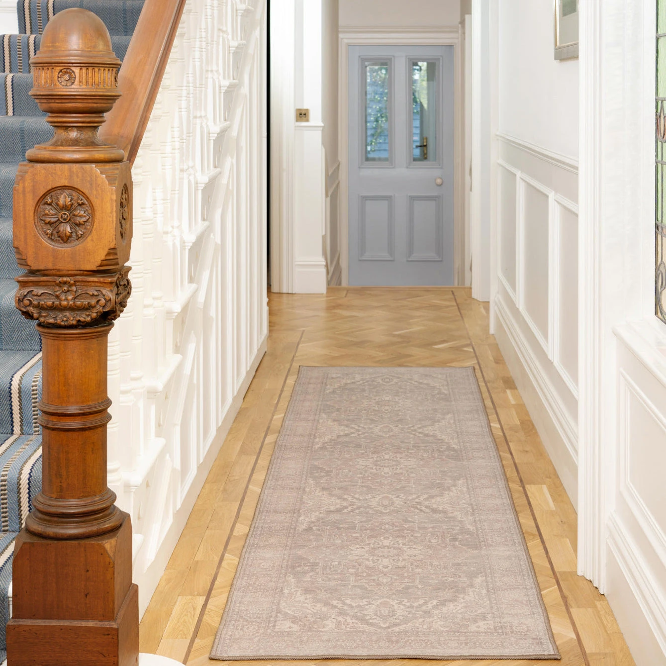 Soft Washable Vintage Beige Runner - Mariana 3 Soft Washable Vintage Beige Runner - Mariana - Image 3