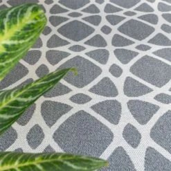 Art Deco Grey Woven Sustainable Recycled Cotton Rug - Wells -Carpet Discount Store wells grey 8060 5B1 5D