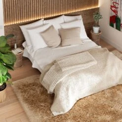 Plush Soft Shaggy Area Rug - Choose Your Colour -Carpet Discount Store zia cream final 75bde64b 71d2 4082 8a7a 39a3e8382185